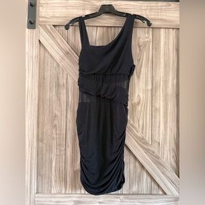 Arden B Black One Shoulder Dress